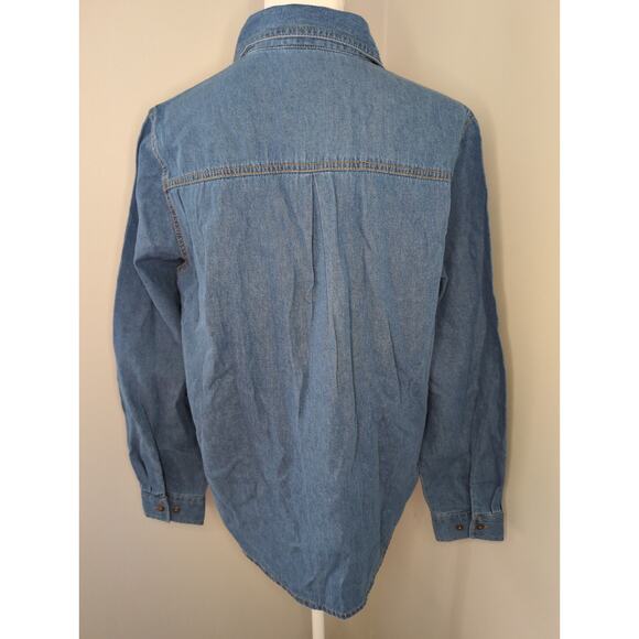 Scandia Woods southwestern floral embroidered denim shirt M - Picture 4 of 7